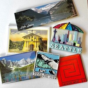 Magnets, Set of 6 West/NW attractions, vintage